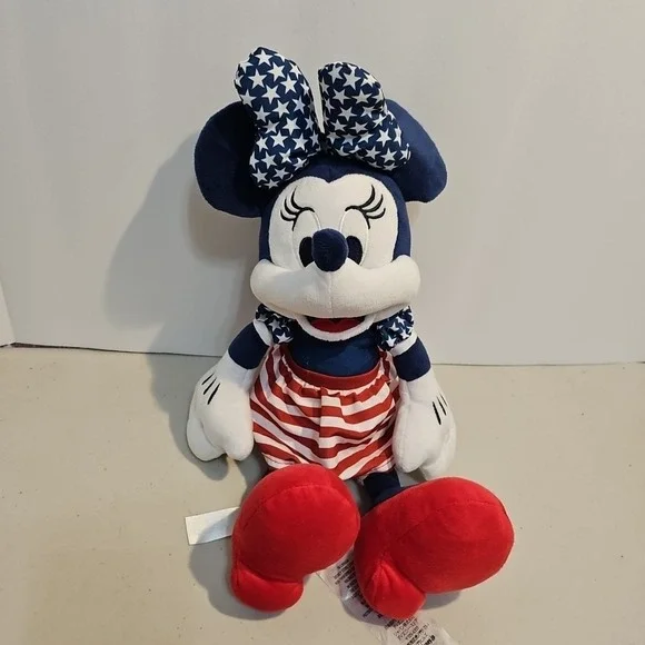 DISNEY PARKS Minnie Mouse Plush American Edition 4th of July 12 Inch - Picture 1 of 5